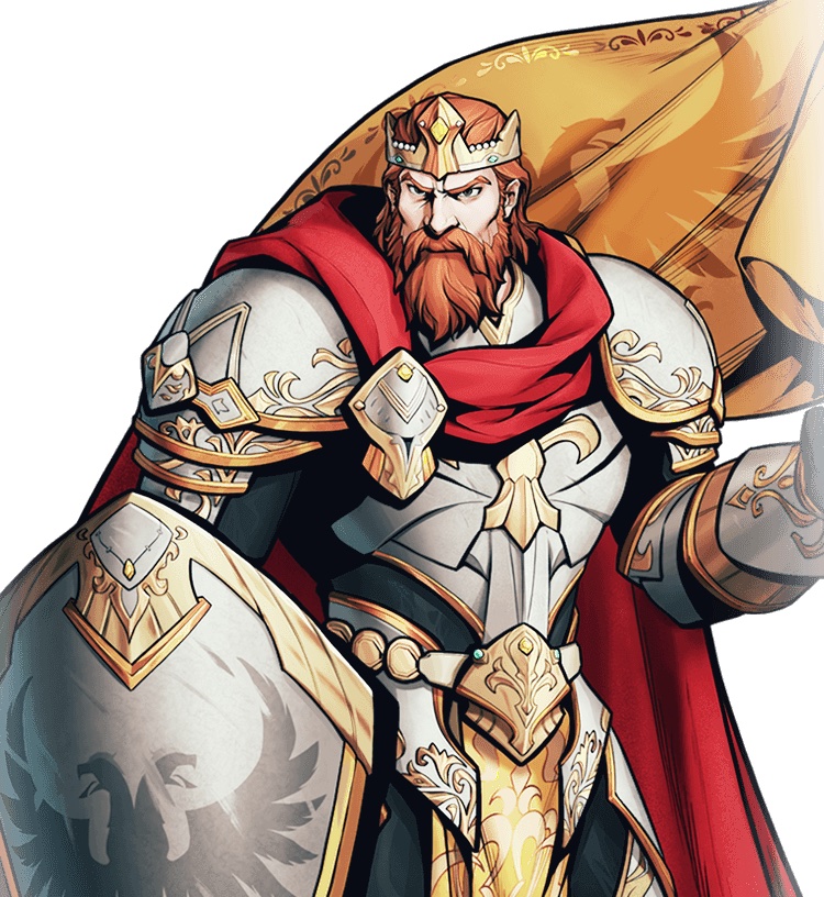 Image of Hero Frederick Barbarossa in King's Throne