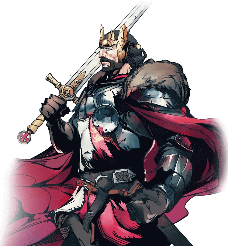 Image of Hero Richard the Lionheart in King's Throne