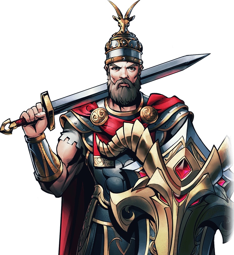 Image of Hero Skanderbeg in King's Throne