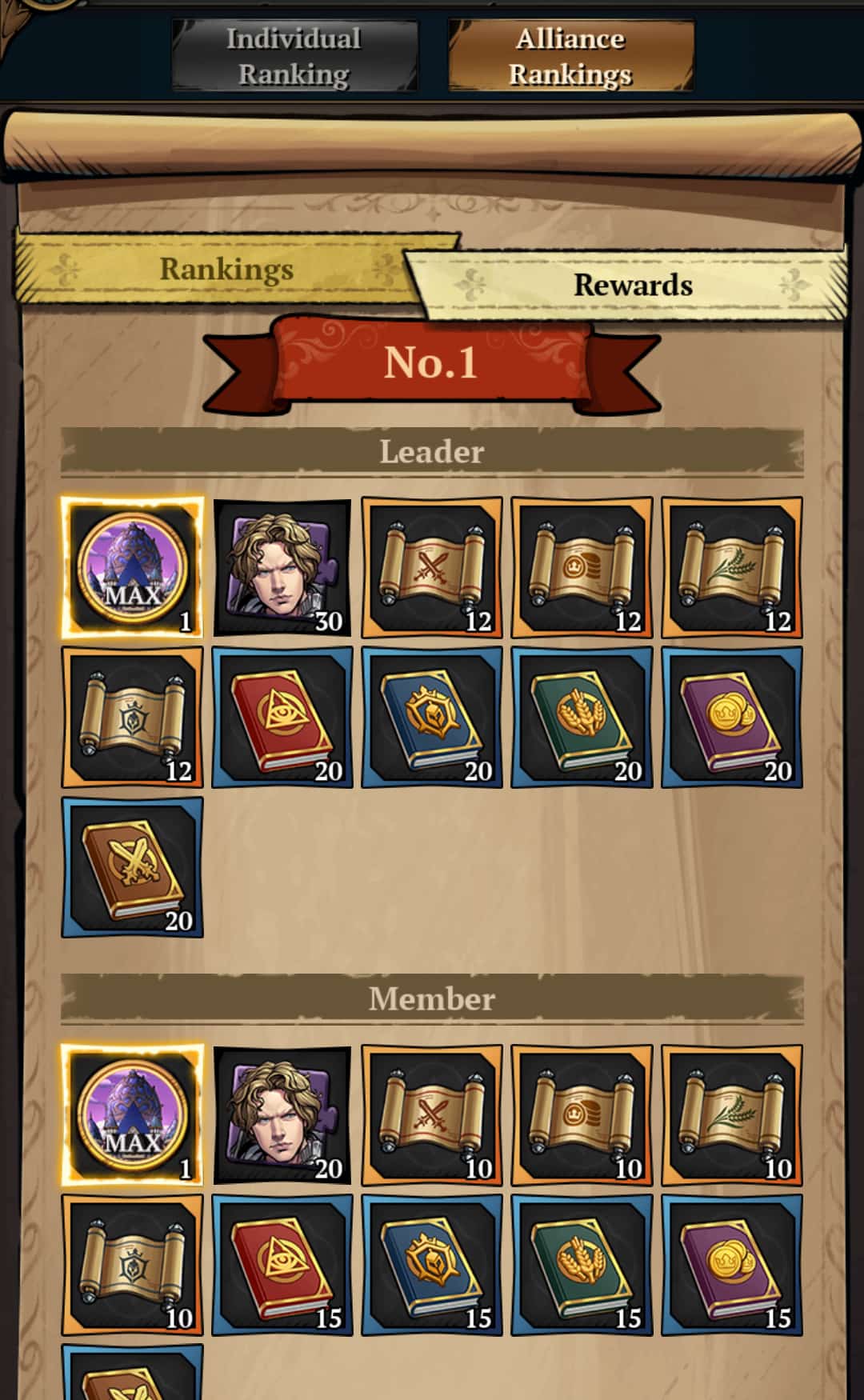 king's throne gameplay - alliance ranking rewards for an event